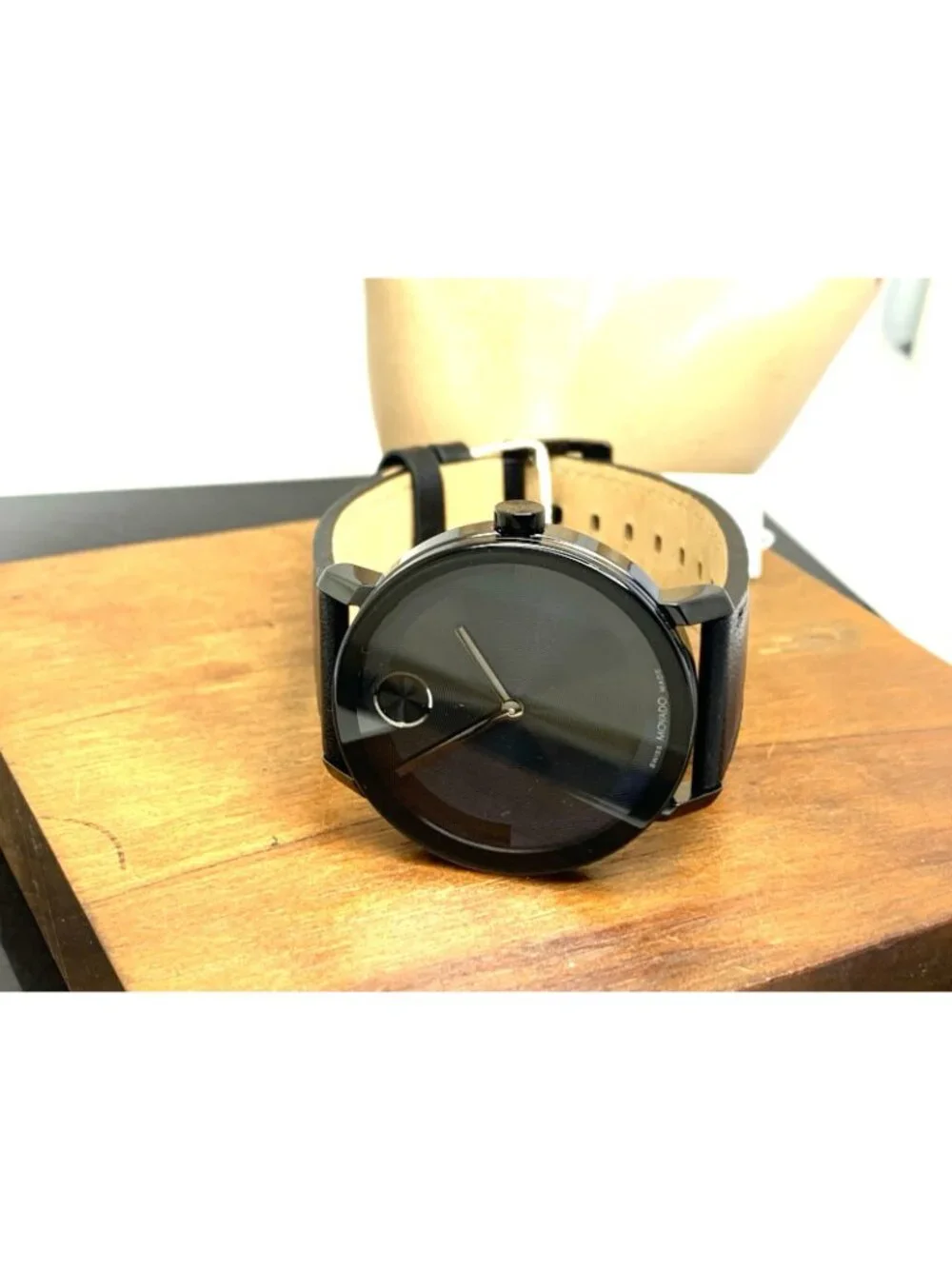 Movado Men's Watch 3601123 Bold Evolution Swiss Quartz Black Dial Leather Band